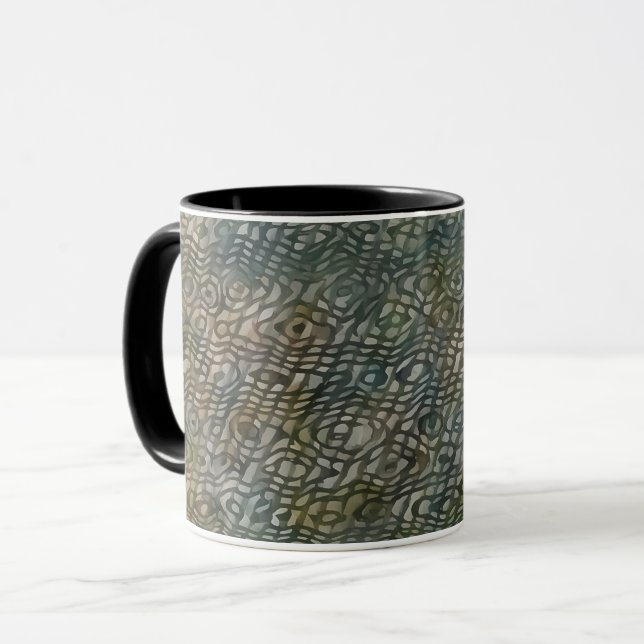 Abstrakter Snakeskin Art Tasse Cup (Vorderseite Links)