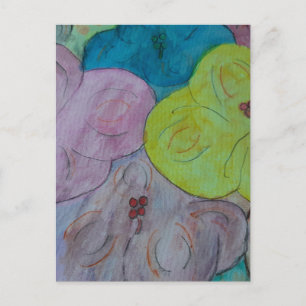 Abstrakter Sommer florale Postkarte