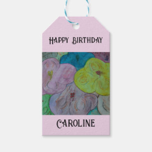 Abstrakter Sommer Personalisierter Geschenktag Geschenkanhänger