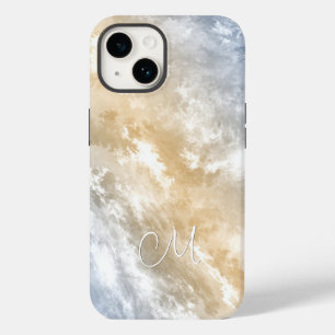 Abstrakter Sonnenaufgang Himmel blass goldblau mit Case-Mate iPhone 14 Hülle