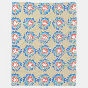 Abstrakter Sonnenblumenkachelhintergrund Fleecedecke