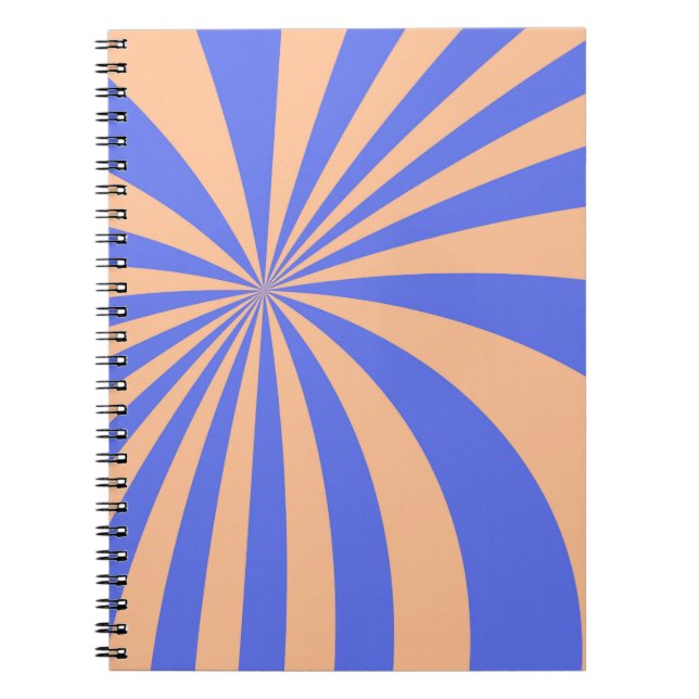 Abstrakter Sonnenbrust-Muster-Hintergrund. Blau un Notizblock (Vorderseite)
