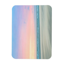 Abstrakter Sonnenuntergang am Strand von Den Haag Magnet