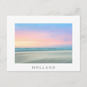 Abstrakter Sonnenuntergang am Strand von Den Haag Postkarte