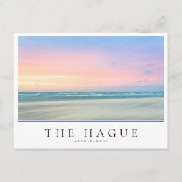 Abstrakter Sonnenuntergang am Strand von Den Haag Postkarte