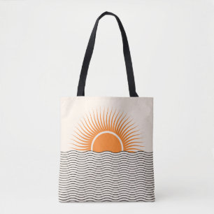 Abstrakter Sonnenuntergang: geometrische boho Deko
