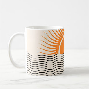 Abstrakter Sonnenuntergang: geometrische boho Deko Kaffeetasse