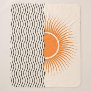 Abstrakter Sonnenuntergang: geometrische boho Deko Sherpadecke