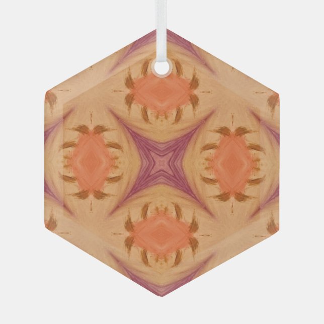 Abstrakter Sonnenuntergang Ornament Aus Glas (Vorderseite)