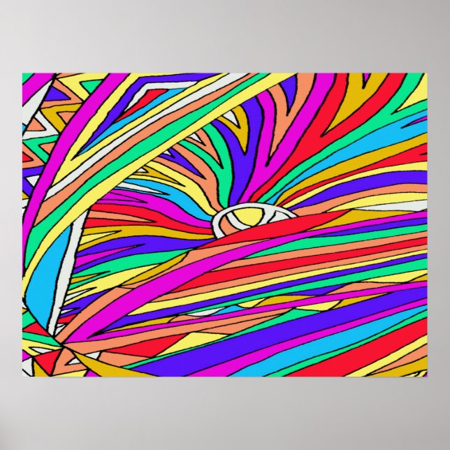 Abstrakter Sonnenuntergang Poster (Vorne)