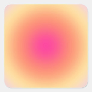 Abstrakter Sonnenuntergang Quadratischer Aufkleber