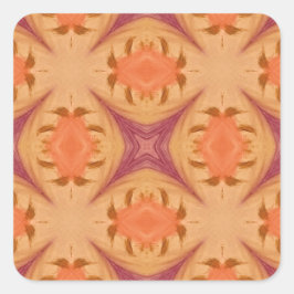 Abstrakter Sonnenuntergang Quadratischer Aufkleber