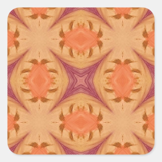 Abstrakter Sonnenuntergang Quadratischer Aufkleber (Vorderseite)