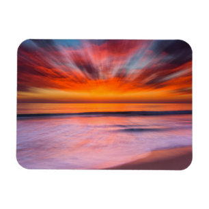 Abstrakter Sonnenuntergang von Tamarack Beach Magnet