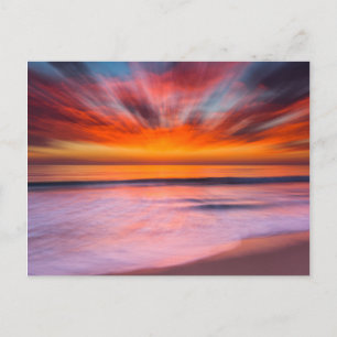 Abstrakter Sonnenuntergang von Tamarack Beach Postkarte