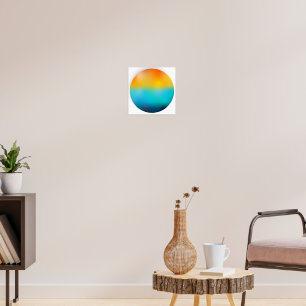 Abstrakter Sonnenuntergangs-Horizontring-Plakat Poster