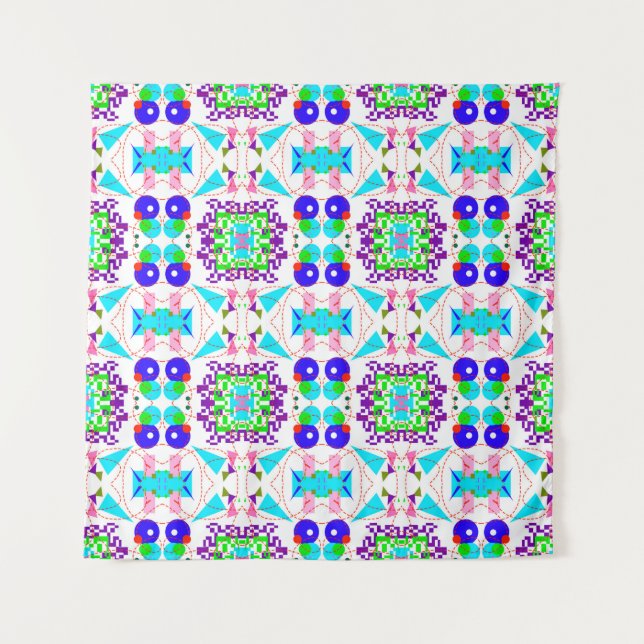 Abstrakter Spaß. Farbformate pattern.abs Wandteppich (Vorderseite)