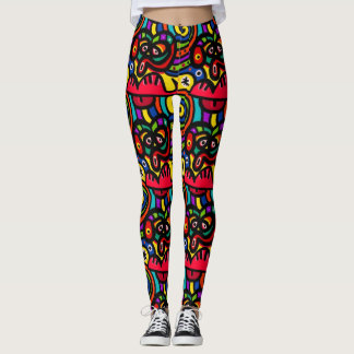 Abstrakter Spaß Farbige Leggings