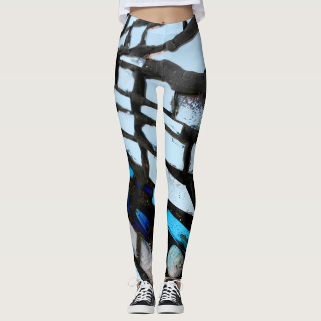 Abstrakter Spiegel-Mosaik  Leggings (Vorderseite)