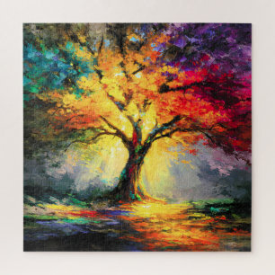 Abstrakter spiritueller Naturbaum des Lebens Puzzle
