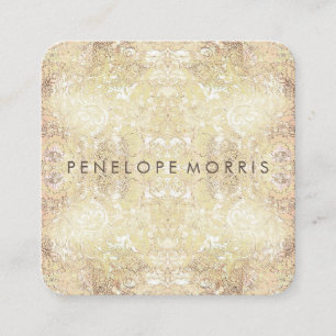 Abstrakter Spitzenaussehen Schöner Stylist Quadratische Visitenkarte