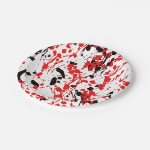 Abstrakter Splash und Tropfen Pappteller