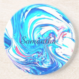 Abstrakter Spritzer  Acrylmalerei Swirl Getränkeuntersetzer