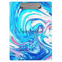 Abstrakter Spritzer  Acrylmalerei Swirl Klemmbrett