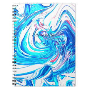 Abstrakter Spritzer  Acrylmalerei Swirl Notizblock