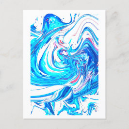 Abstrakter Spritzer  Acrylmalerei Swirl Postkarte