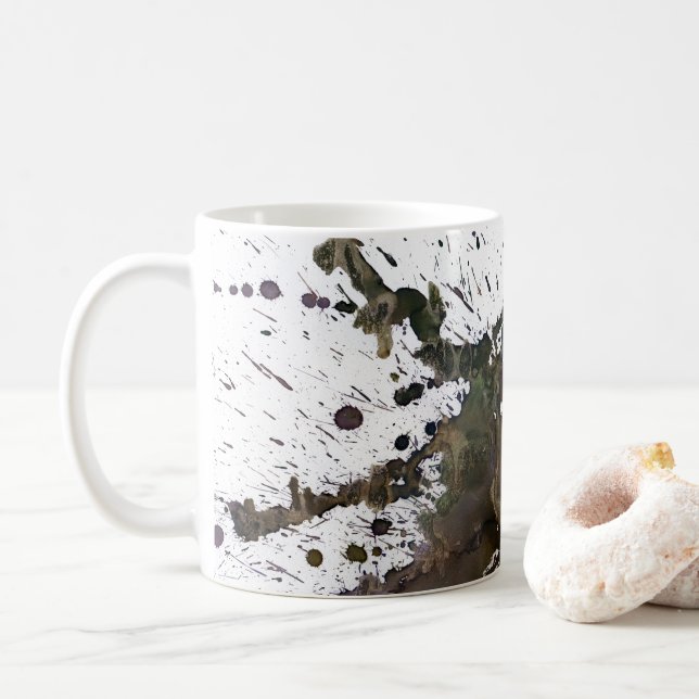 Abstrakter Spritzer in Brown Tasse (Mit Donut)