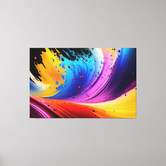 Abstrakter Spritzer Malerei Canvas Leinwanddruck (Vorderseite)