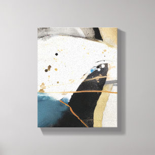 Abstrakter Spritzer Paint Black Neutrals Leinwanddruck