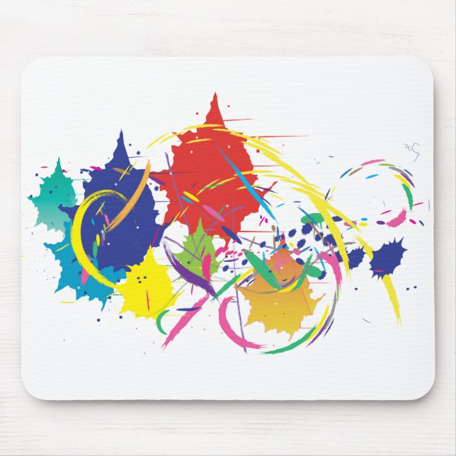 Abstrakter Spritzer Paint Vector Digitale Kunst Co Mousepad (Vorne)