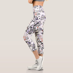 Abstrakter Spritzer Pinsel modern im Designstil Capri Leggings