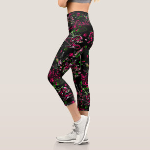 Abstrakter Spritzer Pinsel modern im Designstil Capri Leggings