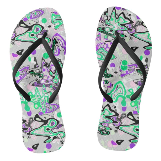 Abstrakter Spritzer Pinsel modern im Designstil Flip Flops (Fußbett)
