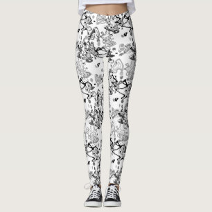 Abstrakter Spritzer Pinsel modern im Designstil Leggings