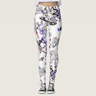 Abstrakter Spritzer Pinsel modern im Designstil Leggings