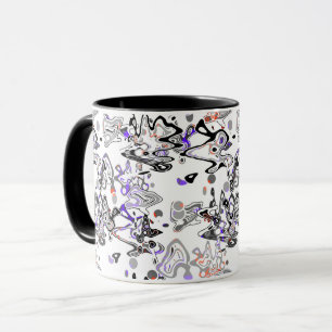 Abstrakter Spritzer Pinsel modern im Designstil Tasse