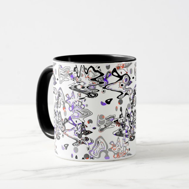 Abstrakter Spritzer Pinsel modern im Designstil Tasse (Vorderseite Links)