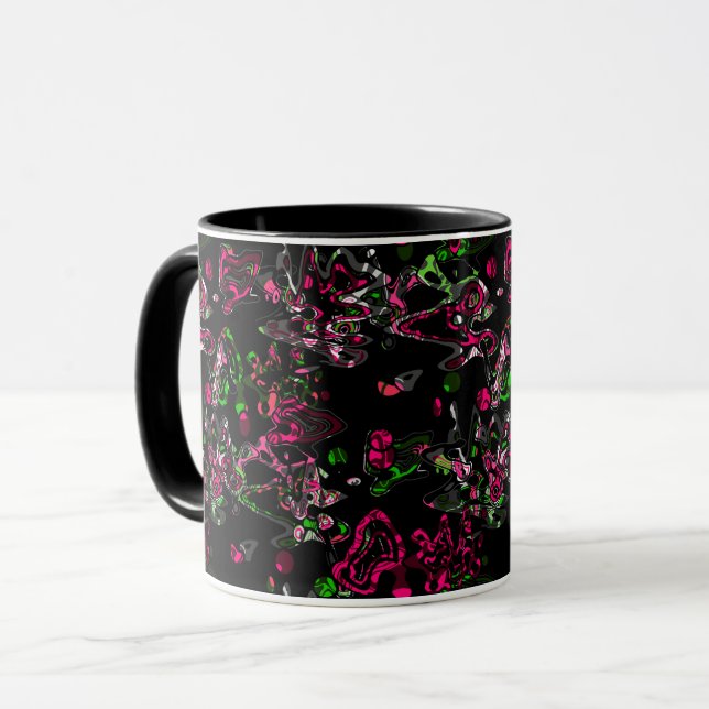 Abstrakter Spritzer Pinsel modern im Designstil Tasse (Vorderseite Links)