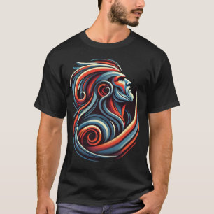Abstrakter Stammeskrieger - Fett rote und blaue Wi T-Shirt