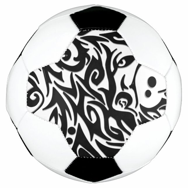 Abstrakter Stammeswolf Fußball (Vorderseite)