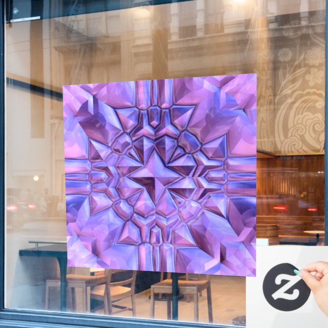 Abstrakter Star Fensteraufkleber (Café-Fenster)