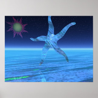 Abstrakter StarFisch Poster