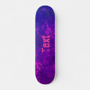 Abstrakter Stein Marmor mit Marinestextur, rosa vi Skateboard