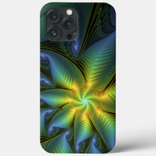 Abstrakter Stern, glänzende blaue grüne goldene Fr Case-Mate iPhone Hülle