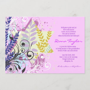 Abstrakter Stern-jüdisches Baby, das Einladung