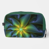 Abstrakter Stern, Shiny Blue Green Golden Fraktal 